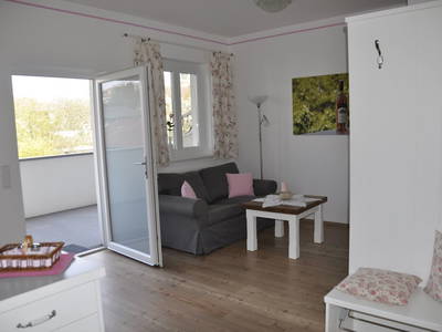 Blick auf den Balkon Rosé