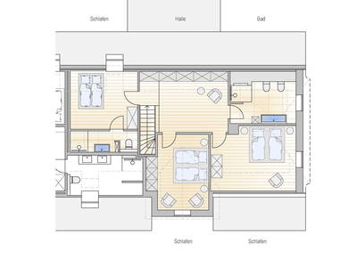 Huus Uelvesbüll Wohnung Ost Dach-Geschoss