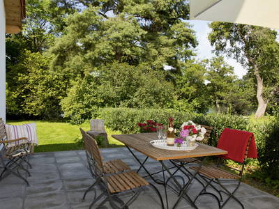Terrasse an der Wohnung Stegblick