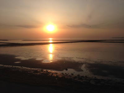 Sonnenuntergang am Deich