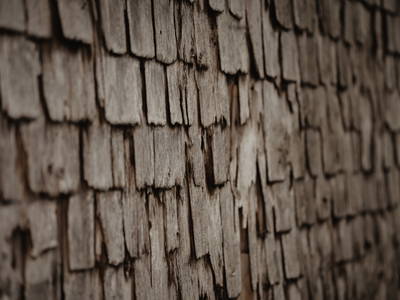 Schindelwand am Ferienhaus
