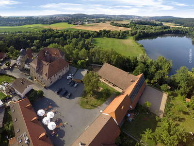 Luftbild des Gutshofes