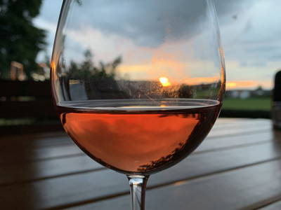 Feierabend beim Sonnenuntergang