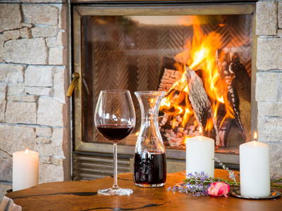 Gemütliche Abende in der Kaminecke im Restaurant Gut Feuerschwendt