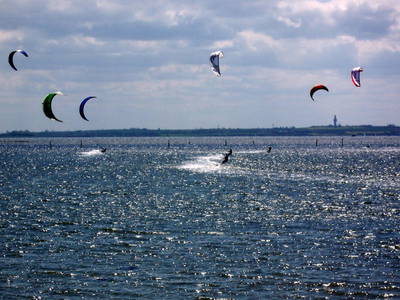 Kiten vor Fehmarn