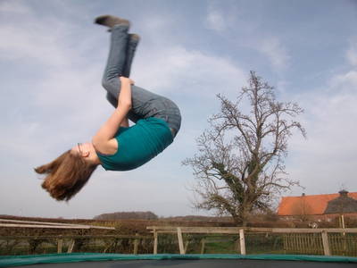 und am Trampolin