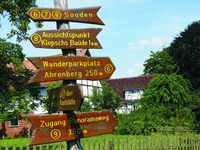 Ein Teil vom  Wegenetz ab Hof