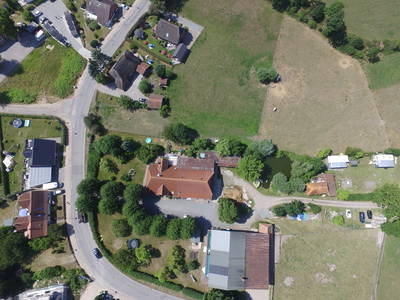 Ferienhof Kluvetasch von oben - viel Platz und Weite