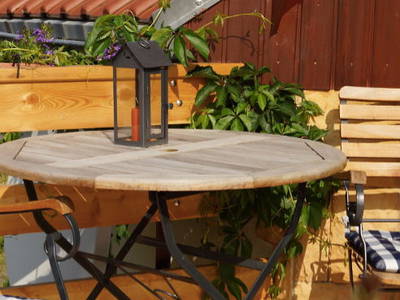 Terasse vor der Wohnung