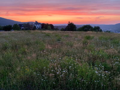 Abendstimmung über Ferienhof Salzbornhöhe