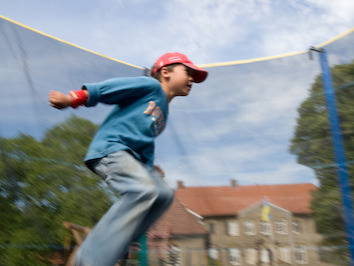 Hoch hinaus auf dem Trampolin