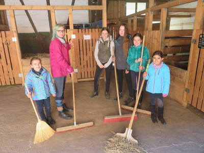 nach dem Reiten muss alles wieder ordentlich sein für den nächsten Tag