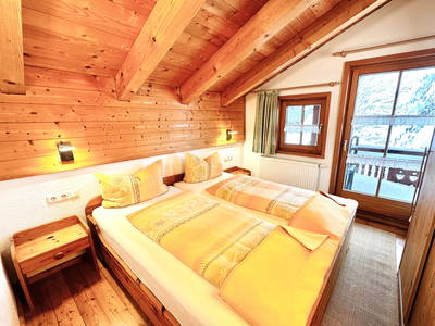 Schlafzimmer ohne Fußteil Ferienwohnung Riedbergerhorn