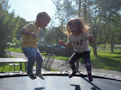 Trampolin springen