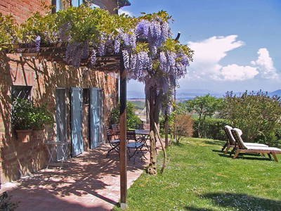 Die Terrasse vom Apartment Cantagallina I