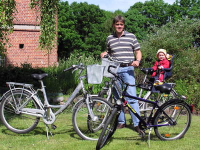 hauseigener Fahrradverleih, Flotte inzwischen erneuert ;-)