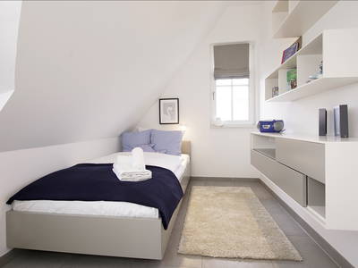 Blick in das 2. Schlafzimmer mit einem Einzelbett