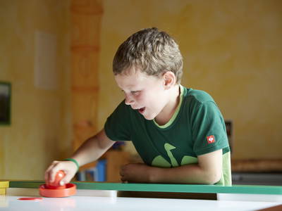 Eine Runde Airhockey