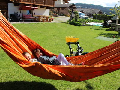 In der Hängematte entspannen