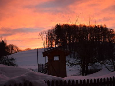 Morgenrot im Winter