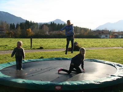 ebenerdiges Trampolin