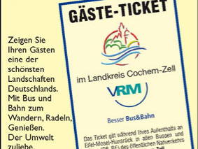 Gästeticket zur kostenlosen Nutzung des ÖPNV
