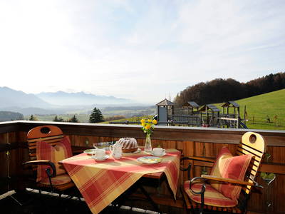 Aussicht vom Balkon der 5***** Sterne Wohnung Gänseblümchen