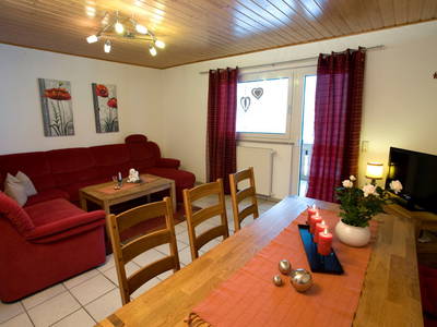 Ferienwohnung Kleeblatt Wohnzimmer