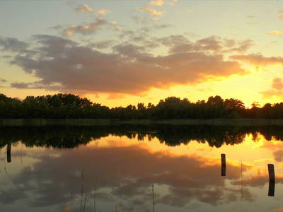 Sonnenuntergang am Steg