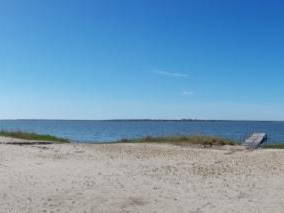 Panoramafoto Bodstedter Strand, ca. 7 Gehminuten vom Haus entfernt