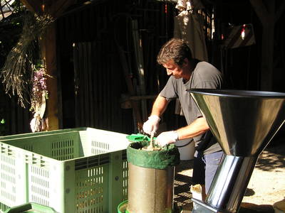 Apfelsaft macht der Chef persönlich!