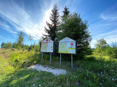 Kammwanderweg Erzgebirge zwischen "Mittelflügel" und "Jordanweg"