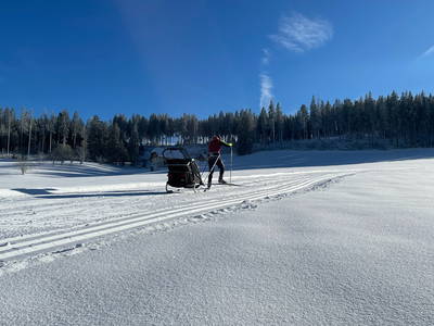 Loipe in 300m Entfernung - Weißenbacher Runde