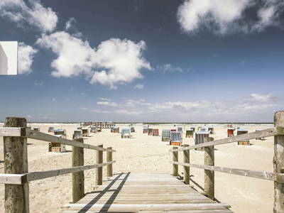 Der breite Strand von Sankt-Peter-Ording
