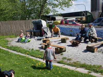 Strandecke mit Feuerschale