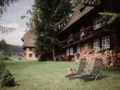 Griesbachhof im Hintergrund und Ferienhaus