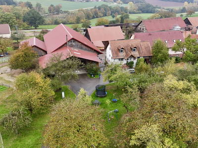 Luftaufnahme vom Ferienhof Schmitt