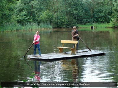 Unser Weiher: Ein Paradies für Angler und ideal zum Flossfahren