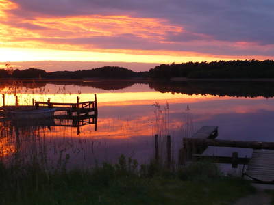 Sonnenuntergang am Schaalsee