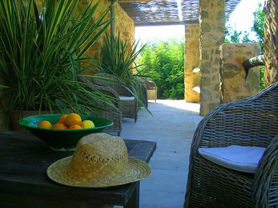 Terrasse des B & B Los Establos