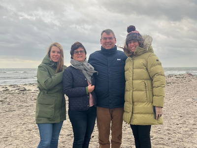 Famile Köneke im Winter 23/24 am Südstrand.