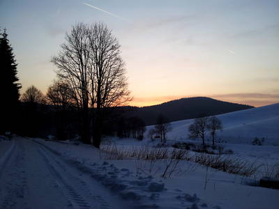 Sonnenuntergang im Winter
