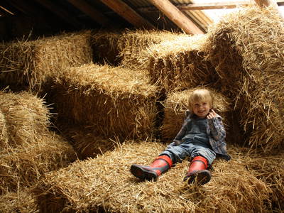 Der Strohboden zum träumen, entspannen, herumtollen und Burgen bauen
