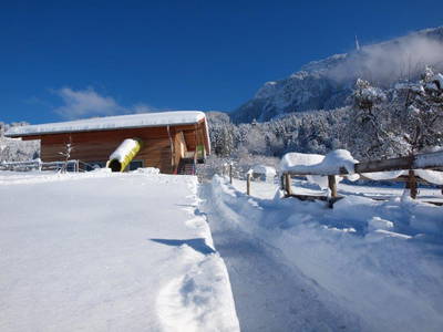 Kleintierstall im Winterkleid