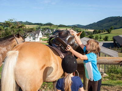 Sattelt die Pferde - manchmal mit etwas Hilfe von den Großen