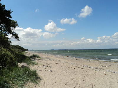 Blick auf den Naturstrand