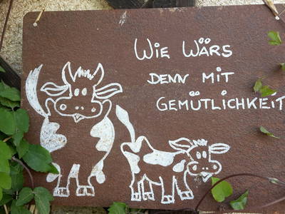 Begrüßungstafel aus Metall