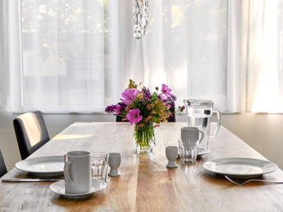 Gut Pälitzhof - Ferienhaus Essbereich - Herzlich willkommen!