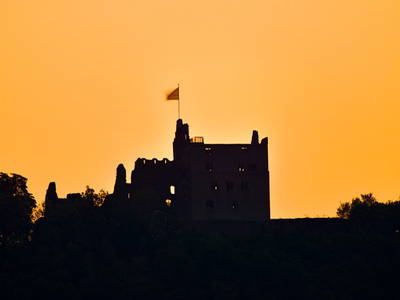 Burgruine Geroldseck im Sonnenuntergang