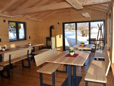 Unser neues Gartenhaus -  hier gibt es ein leckeres Frühstück